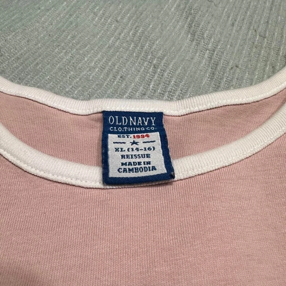 Old Navy Pink Graphic Baby Tee 